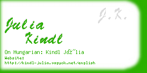 julia kindl business card